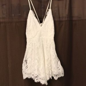 Akira White Lace Romper